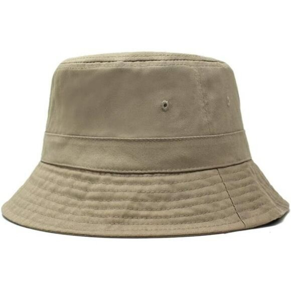 Unisex Cotton Bucket Hat Summer Sun Protection Beach Fishing Golf Vacation Hat - Picture 1 of 7